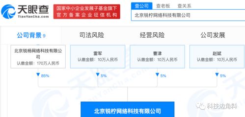 雷軍參股成立北京銳檸網(wǎng)絡(luò)科技公司，持股5%，布局信息系統(tǒng)集成服務(wù)